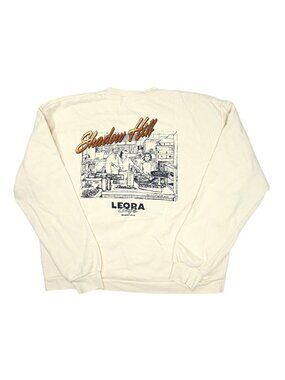 Shadow Hill x Leora's Cafe Boxy Crewneck in Ivory